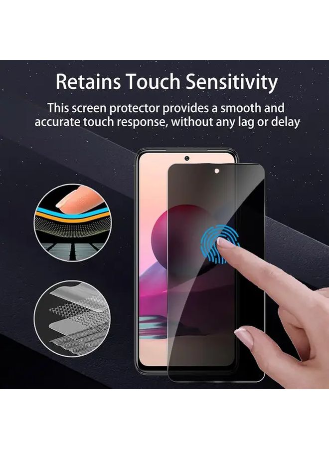 3Pcs Privacy Tempered Glass Screen Protector Anti Peeping For Redmi 12 Smooth Surface - Image 3