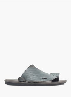 LBL by Shoexpress Men Textured Slip-On Arabic Sandals with Toe Loop Detail Ramadan Collection  - Image 2