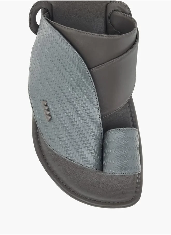 ال بي ال من شو اكسبرس Men Textured Slip-On Arabic Sandals with Toe Loop Detail Ramadan Collection