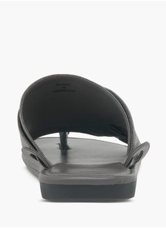 LBL by Shoexpress Men Textured Slip-On Arabic Sandals with Toe Loop Detail Ramadan Collection  - Image 4