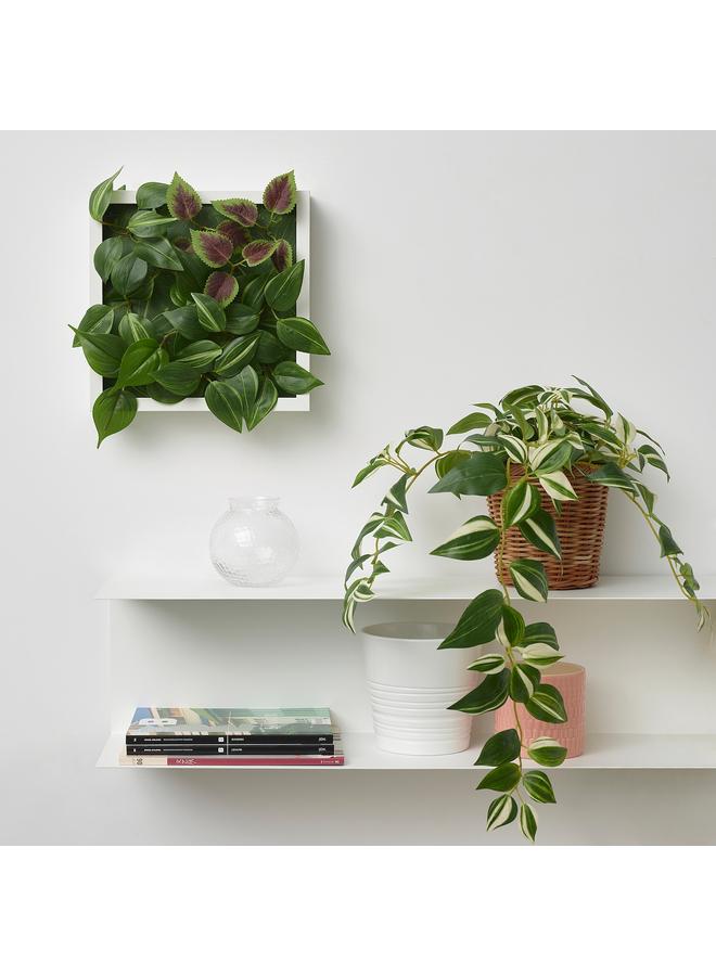 زبون نبات صناعي في وعاء، للاستخدام الداخلي/الخارجي/ترادسكانتيا زيبرينا، 12 سم - Image 4