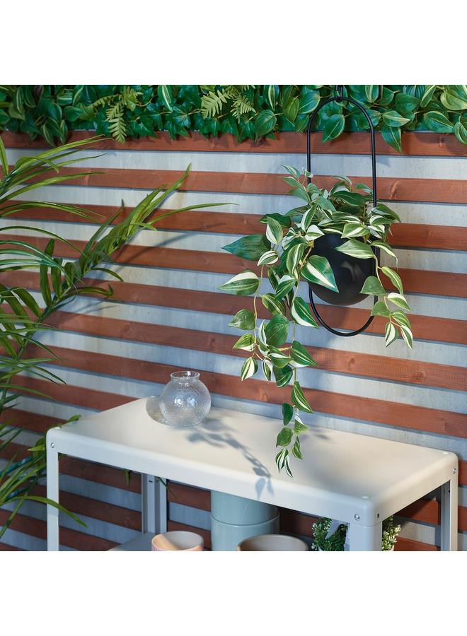 زبون نبات صناعي في وعاء، للاستخدام الداخلي/الخارجي/ترادسكانتيا زيبرينا، 12 سم - Image 3