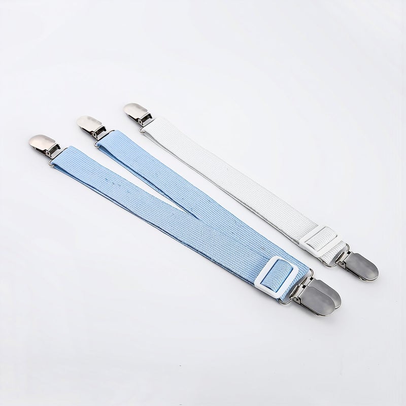 Bed Sheet Fasteners 2 Pack Adjustable Elastic Metal Clips For Sofa Table Cover - Image 4