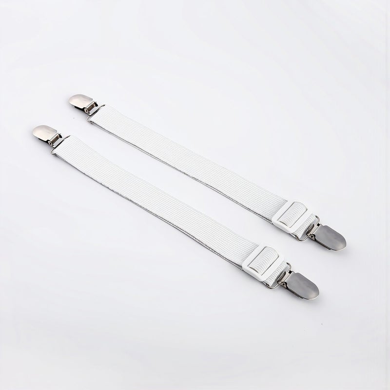 Bed Sheet Fasteners 2 Pack Adjustable Elastic Metal Clips For Sofa Table Cover - Image 3