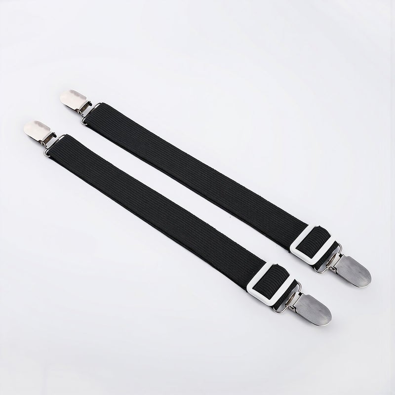 Bed Sheet Fasteners 2 Pack Adjustable Elastic Metal Clips For Sofa Table Cover - Image 2