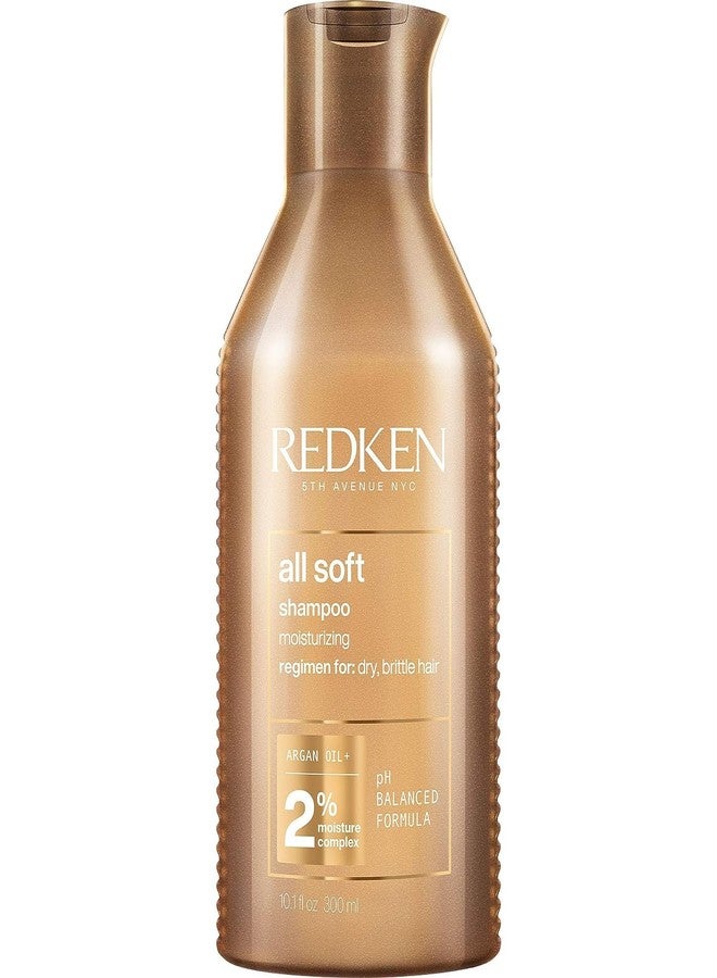 Redken All Soft Shampoo | Deeply Moisturizes and Hydrates | Softens, Smooths, and Adds Shine | Safe for Color-Treated Hair | Nourishing Shampoo for Dry Hair | With Argan Oil - Image 1