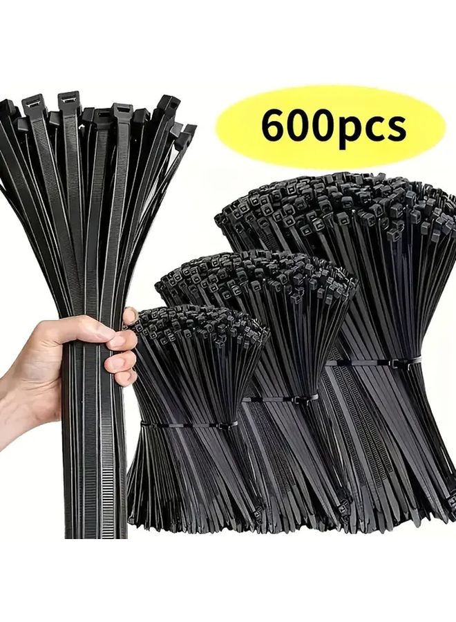 600pcs Heavy Duty Self Tying Nylon Straps Adjustable Ropes 3 94inch 5 91inch 7 87inch - Image 2