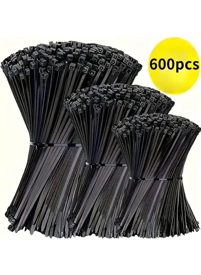 600pcs Heavy Duty Self Tying Nylon Straps Adjustable Ropes 3 94inch 5 91inch 7 87inch - Image 1