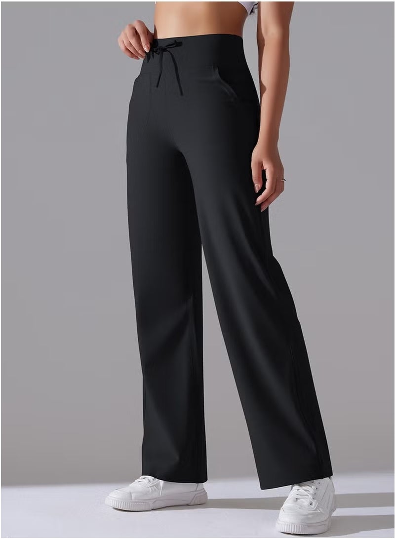 RedMapleTEK Breathable Loose Fit High Waist Pocket Nine Points Casual Jogging Yoga Pants 2 Pieces - Image 3