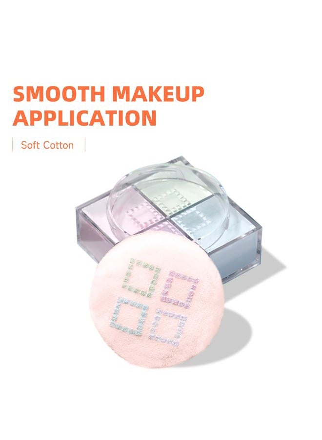 PURE rojozor Pure Cotton Powder Puff,Puff, for Powder Foundation, 3.15 inch Normal Size, with Strap, Blending for Loose Powder Mineral Powder Body Powder, 10 Pieces - Image 4