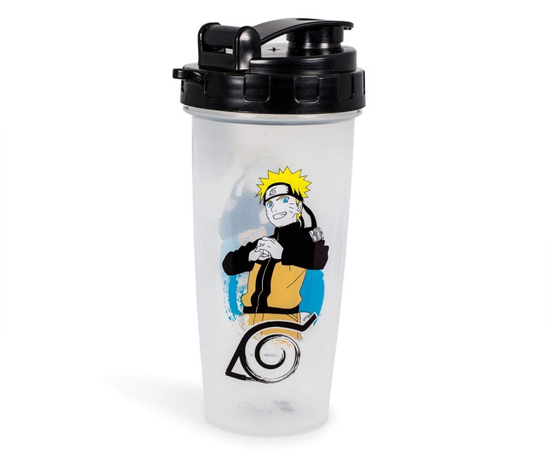 JUST FUNKY Naruto Shippuden Plastic Shaker Bottle | Portable Blender For Shakes And Smoothies | BPA-Free Drink Mixer Shaker Bottle With Blender Piece | Holds 20 Ounces - Image 1