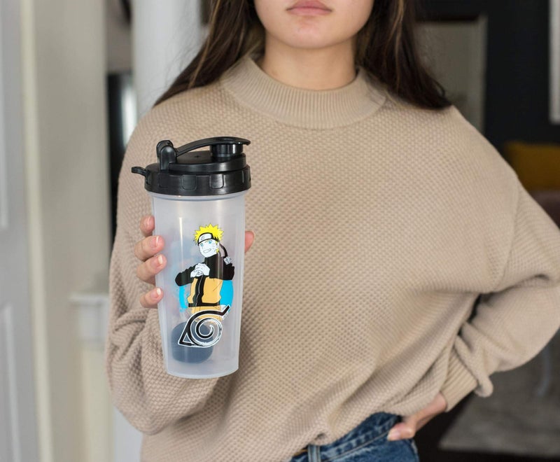 JUST FUNKY Naruto Shippuden Plastic Shaker Bottle | Portable Blender For Shakes And Smoothies | BPA-Free Drink Mixer Shaker Bottle With Blender Piece | Holds 20 Ounces - Image 5