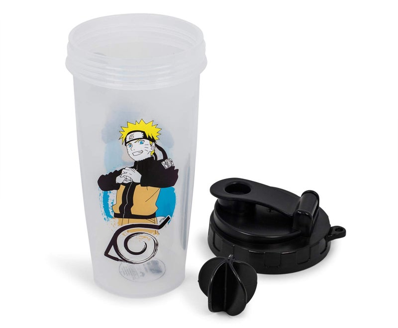 JUST FUNKY Naruto Shippuden Plastic Shaker Bottle | Portable Blender For Shakes And Smoothies | BPA-Free Drink Mixer Shaker Bottle With Blender Piece | Holds 20 Ounces - Image 3