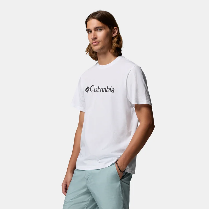 Columbia White Men's CSC Basic Logo T-Shirt for Men | Best Price UAE