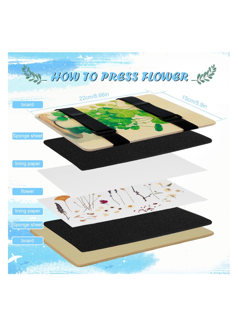 SYOSI - Wood Flower Leaf Plant Press Kit, Complete Flower Preservation Kit, Press DIY Leaf Pressing Kit, Flower Pressing Kit for Flower Plant Preservation Crafts, Great Gift for Creative Plant Lovers - Image 1