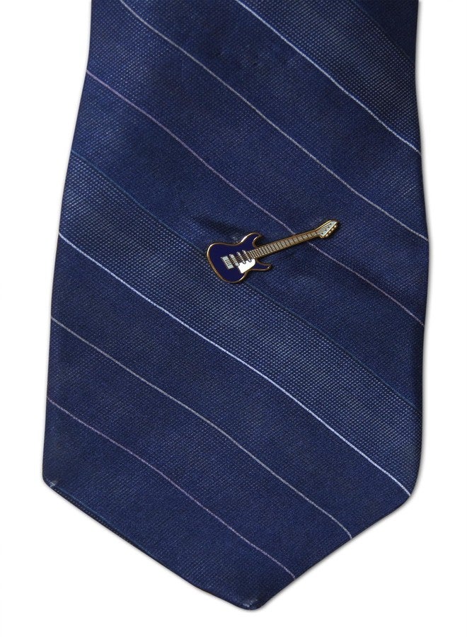 Novel Merk Guitar Player Pride Lapel Pin, Hat Pin & Tie Tack Set with Clutch Back (3-Blue Guitar) - Image 5