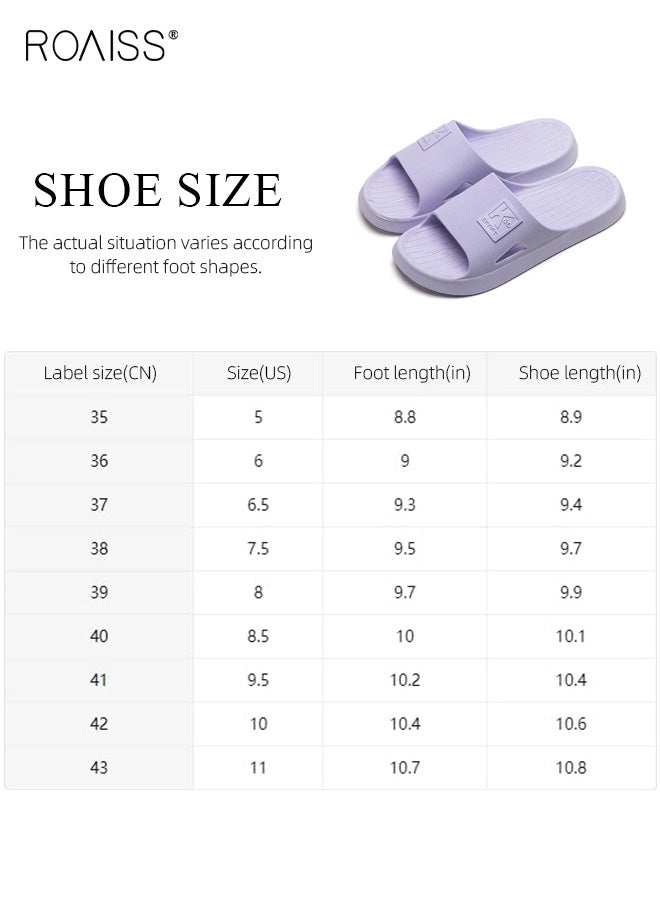 رويس نعال مضادة للانزلاق، نعال حمام ناعمة وجيدة التهوية، أحذية منزلية للجنسين، للاستخدام الداخلي والخارجي، نعال ناعمة متينة من مادة البولي فينيل كلوريد الماصة للصدمات، لون أرجواني - Image 5