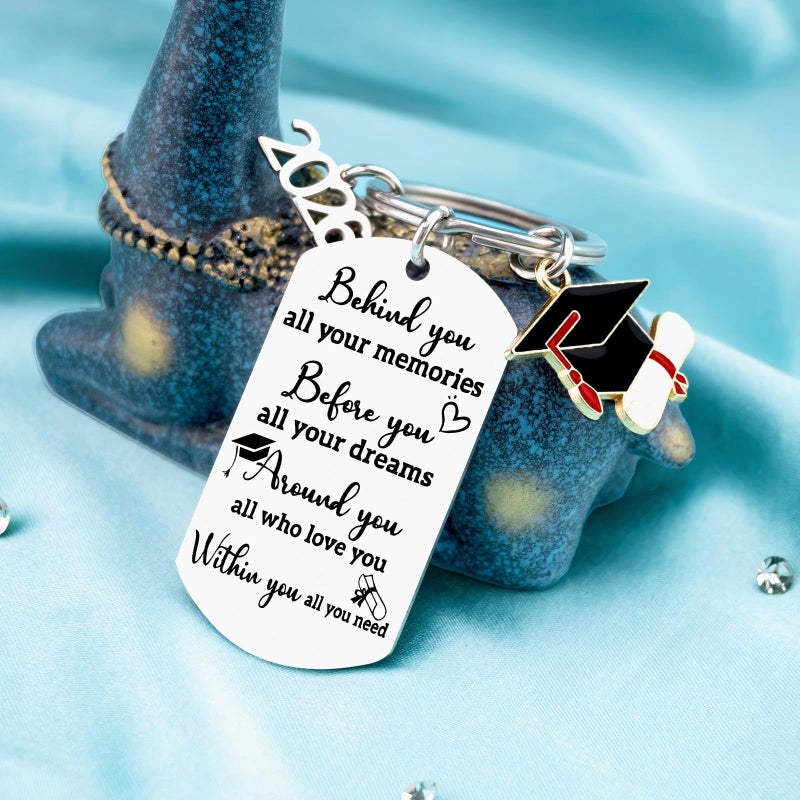 Aisity 2026 Graduation Gifts for Her Him Class Of 2026 Graduation Keychain for University College Middle High School Graduate 2026 Souvenir for Senior Masters Degree Student - Image 3