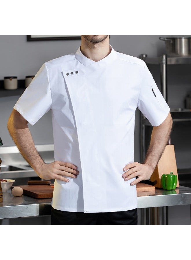 NIBEMINENT Professional Chef's Shirt Hotel Cook Uniforms Breathable Cooking Jacket Kitchen Catering Cake Room Hot Pot Kitchen Work Clothing  - Image 1