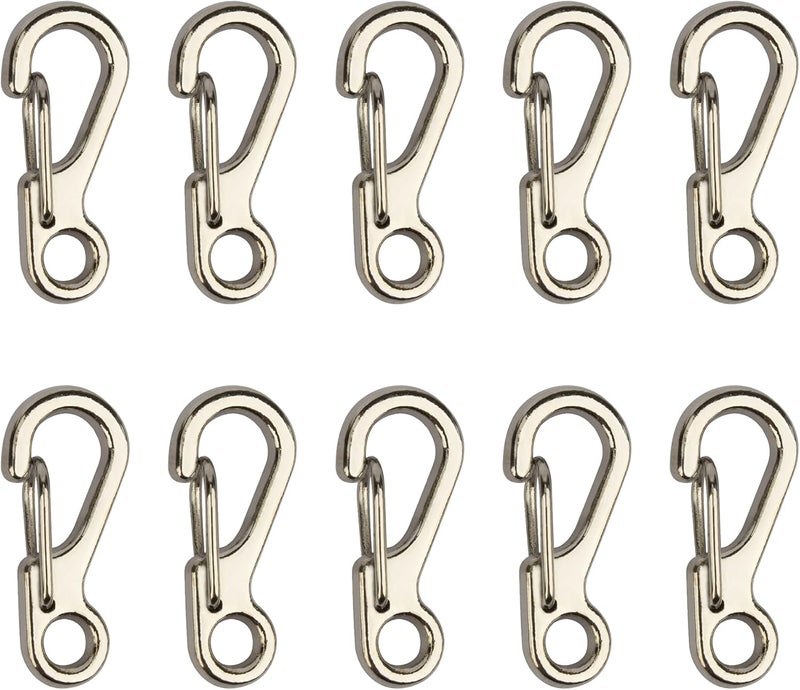SWATOM Small Mini Carabiner Clip Tiny Spring Snap Hook Keychains Micro Carabiners for Paracord EDC Alloy Key Rings Outdoor Hiking Fishing Camping Backpack Accessories - Image 1