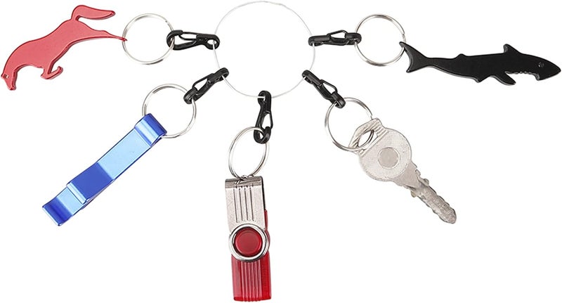 SWATOM Small Mini Carabiner Clip Tiny Spring Snap Hook Keychains Micro Carabiners for Paracord EDC Alloy Key Rings Outdoor Hiking Fishing Camping Backpack Accessories - Image 3