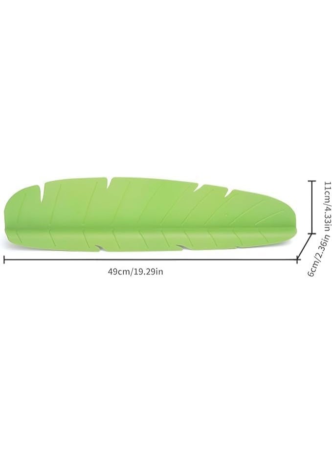 Sink Splash Guard Leaf Silicone Water Backsplash Faucet Shield Kitchen Bathroom Anti Splash Barrier Dish Washing Baffle Board Suction Cups Retaining Plate Counter Protection Accessory Green - Image 4