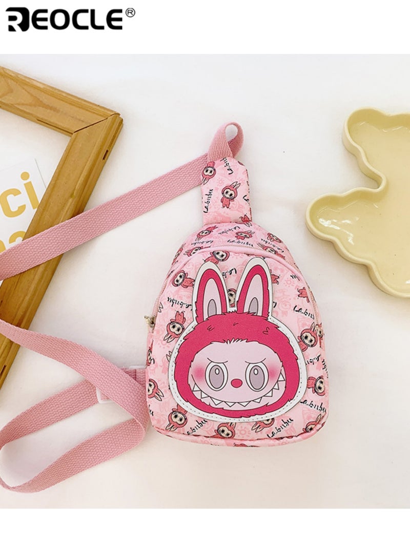 ريوكل حقيبة صدر للأطفال بطبعة شخصيات حقيبة صغيرة عصرية للارتداء بشكل صليبي ظهر يومي عارض صغير حقيبة محمولة ذات كتف واحد - Image 3