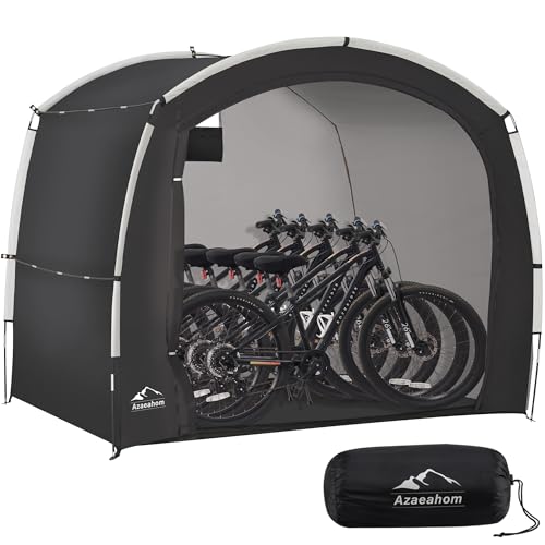 Azaeahom Bike Storage Shed Tent, Outdoor Bicycle Storage Shed, Waterproof Portable Bike Covers Shelter, 7.2x4.9x6.1ft Large Garage Tent for Motorcycle, Garden Tools, Lawn Mower - Image 1