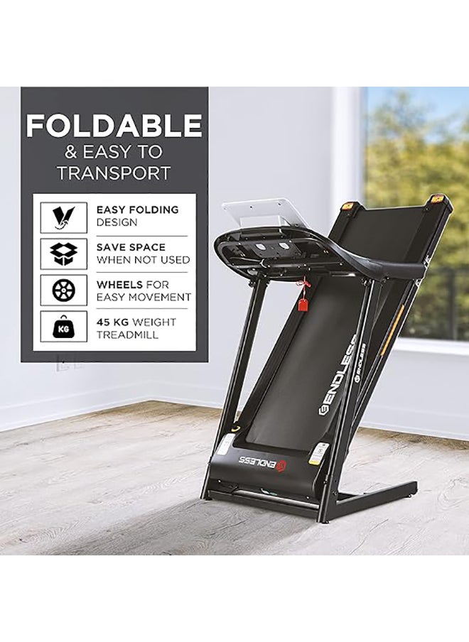 ENDLESS  Elite Treadmill for Home Use - 4HP Peak DC Motor|110 kg Max Weight| Max Speed 14Km/hr| 410mm Area|Speakers|Foldable with manual Incline  - Image 2