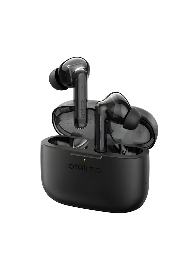 ماركة غير محددة - ايربودز اورايمو OTW-330  FreePods Liteبلوتوث 5.3  يصل إلى 10 أمتار صوت قوي مع تقنية HavyBass شحن سريع تشغيل حتى 40 ساعة لون أسود - Image 1