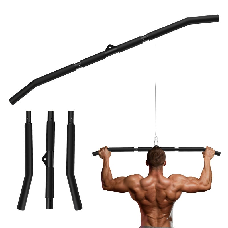Fitarc بار سحب لاتي 40 بوصة من فيتارك، قبضة غير قابلة للانزلاق بطول كامل، ملحقات بار سحب لاتي لآلة كابل البكرة، تدعم القبضة الضيقة والواسعة - Image 1