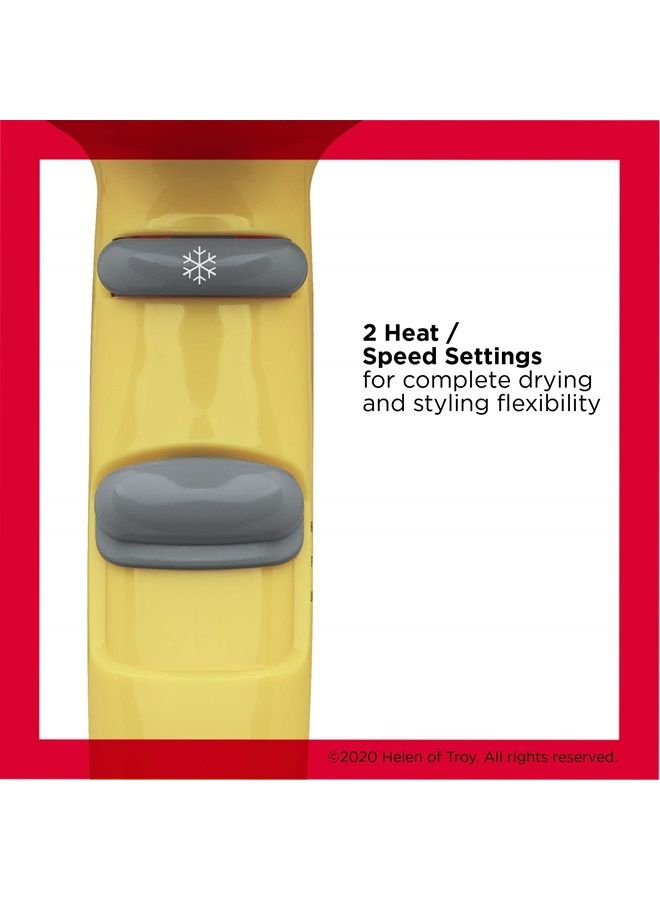 Revlon Compact Hair Dryer | 1875W Lightweight Design, Perfect for Travel, (Yellow) - Image 3