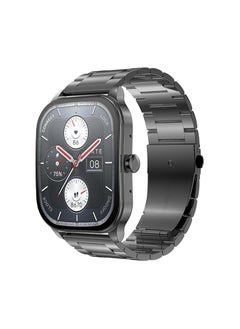 Generic The Pop 3S is Ultra-Large 1.96" HD AMOLED Display,Fashionable Curved & Metallic Design with Bluetooth Phone Calls (Metallic Black)|1 year manufacturer warranty  - Image 1