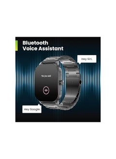 Generic The Pop 3S is Ultra-Large 1.96" HD AMOLED Display,Fashionable Curved & Metallic Design with Bluetooth Phone Calls (Metallic Black)|1 year manufacturer warranty  - Image 3