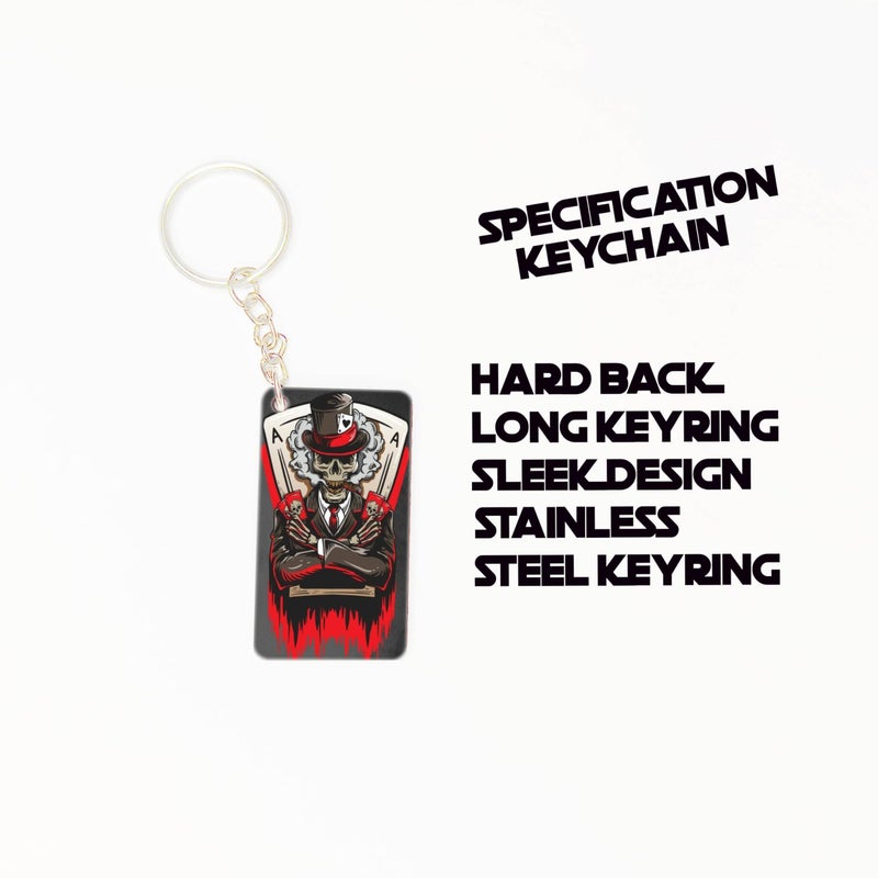 OUTFITQUE OUTFITQUE Premium (Pack of 2) Anime-175 Printed Long Keychain For Bike, Scooty, Car, MDF Keyholder - Image 3