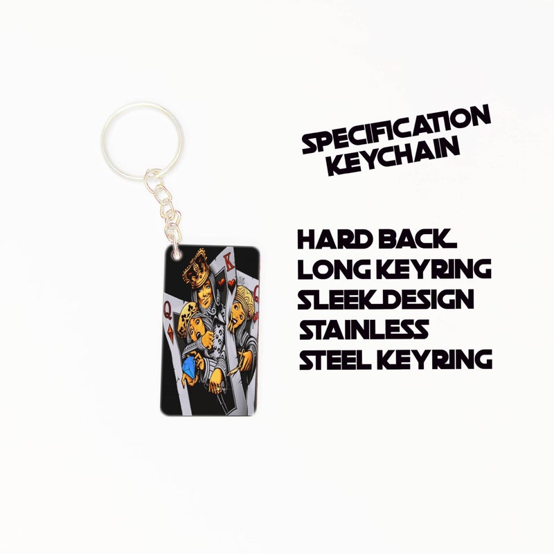 OUTFITQUE OUTFITQUE Premium (Pack of 2) Anime-175 Printed Long Keychain For Bike, Scooty, Car, MDF Keyholder - Image 2