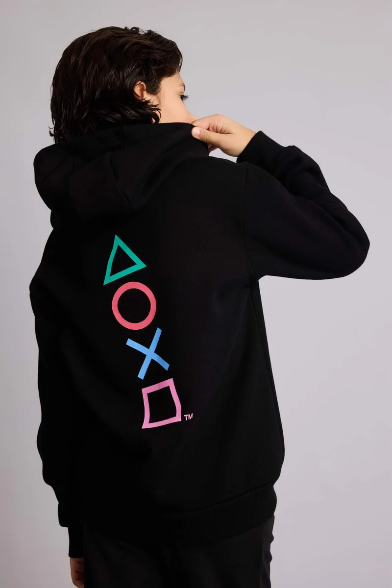 ديفاكتو Boy PlayStation New Regular Fit Hooded Sweatshirt