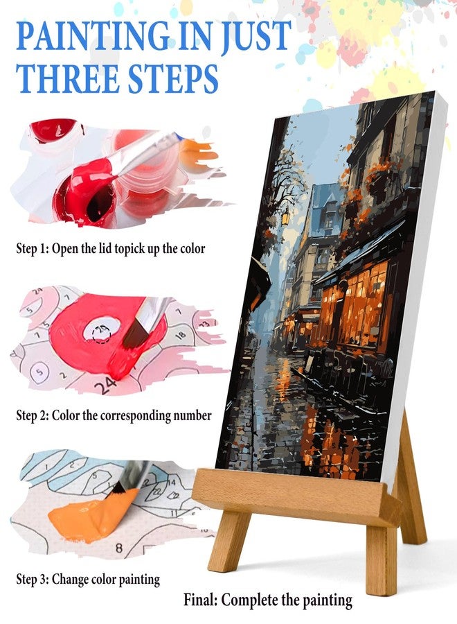 PRASIO Paint by Numbers Kit for Adults Beginner, Street View Adult Paint by Number Kits on Canvas, DIY Acrylic Watercolor Oil Paint by Number for Adults for Home Decor Gift 16x20 Inch - Image 4