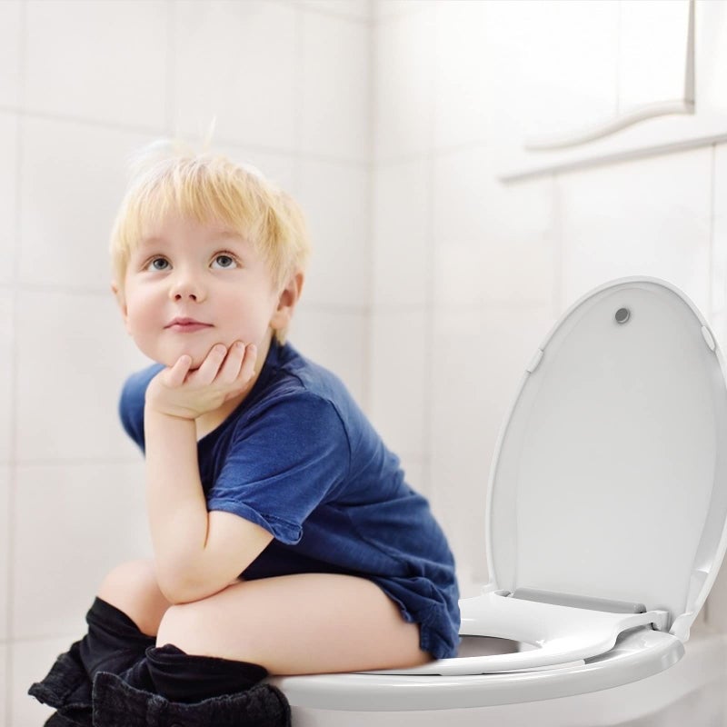 GarveeLife Toilet Seat, Built-in Toddler Potty Training, Quiet-Close Lid, Safe PP Material, Easy Installation & Release, Ideal for Potty Training - Image 5