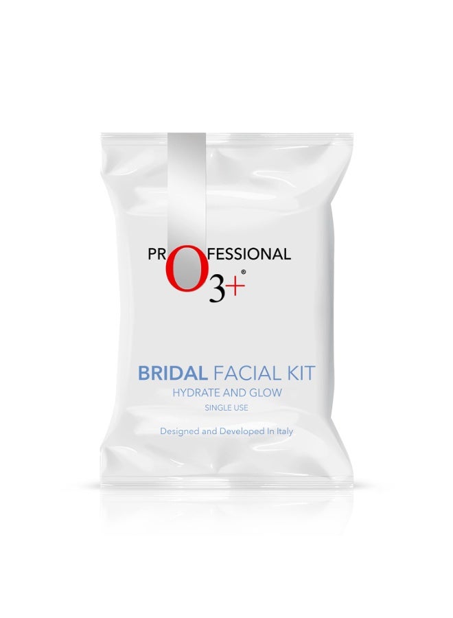 O3+ Bridal Facial Kit Hydrate & Glow | with Hyaluronic Acid, Green Tea Extract and Panthenol Pro-Vitamin B5 - Ideal for Dry Dehydrated Skin | 10 Steps Facial Kit (42g + 80ml) - Image 1