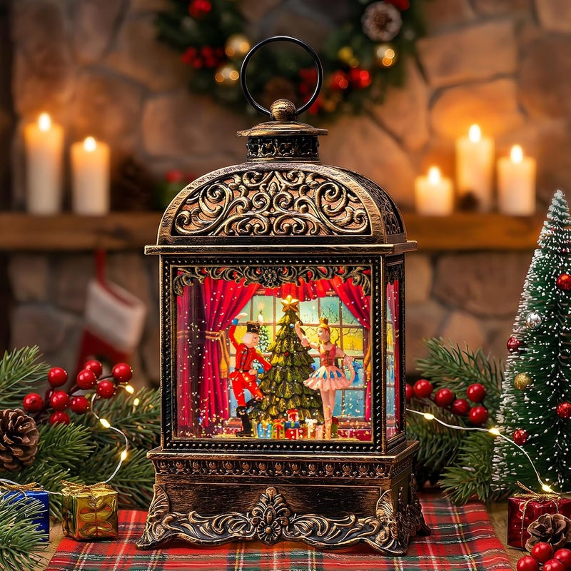 MXwcy Christmas Snow Globe Lantern, Dancing Princess, Nutcracker and Ballerina, Christmas Tree, Holiday Decorations Gifts for Family, Children or Friends - Image 5