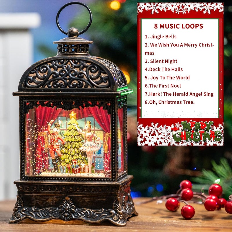 MXwcy Christmas Snow Globe Lantern, Dancing Princess, Nutcracker and Ballerina, Christmas Tree, Holiday Decorations Gifts for Family, Children or Friends - Image 3