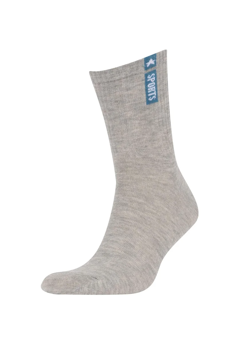 Defacto  Man Slogan 5 Piece Long sock for Men | Best Price UAE