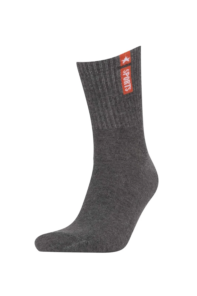 Defacto Man Slogan 5 Piece Long sock