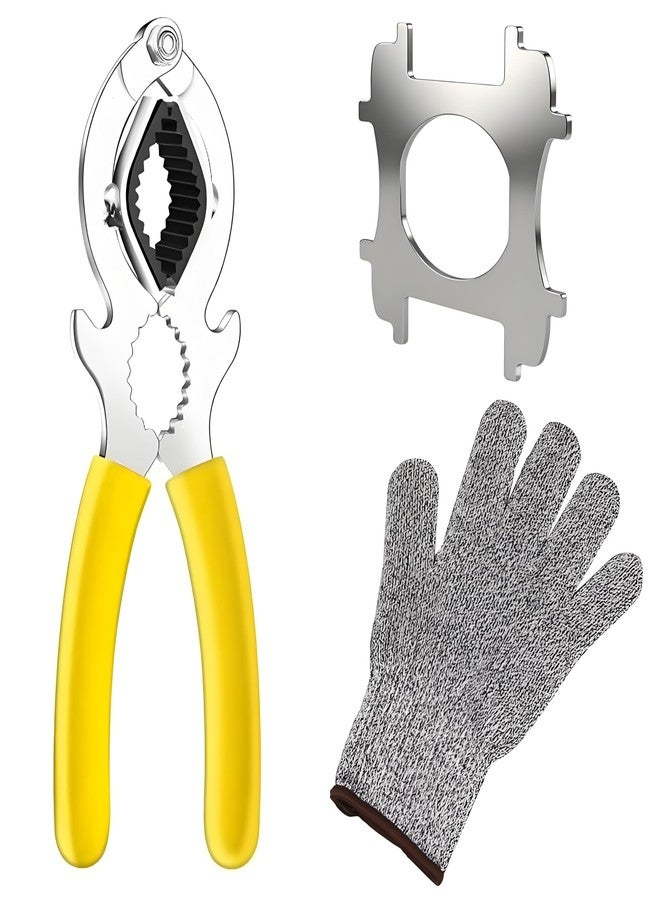 ESPETIO Faucet Aerator Removal Tool with Aerator Key and Cut Resistant Gloves,Faucet Wrench with Aerator Shell Removal Tool Faucet Replacement Part Repair Spanner for Kitchen and Bathroom - Image 1