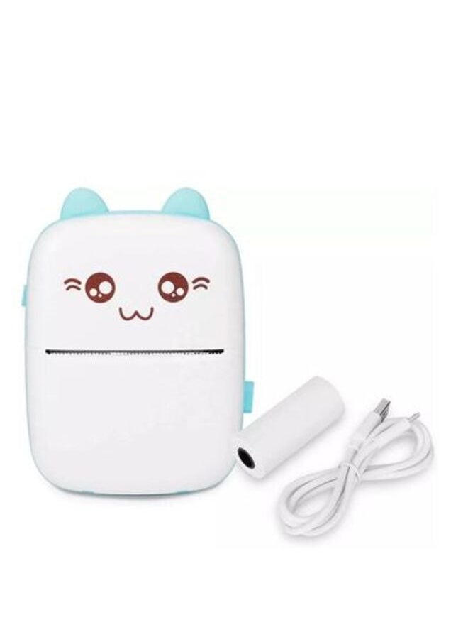 Portable Mini Thermal Pocket Printer Blue