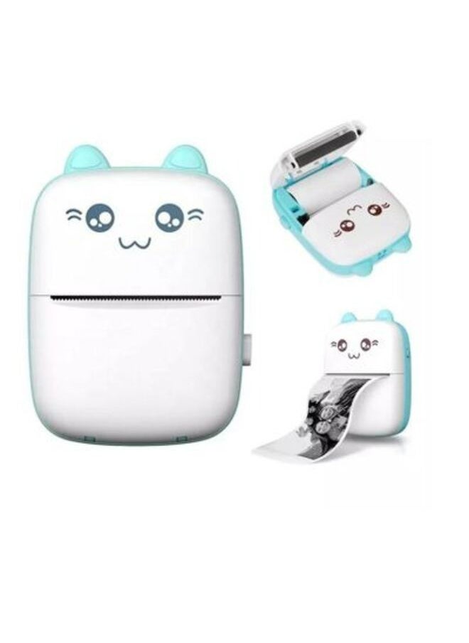 Portable Mini Thermal Pocket Printer Blue
