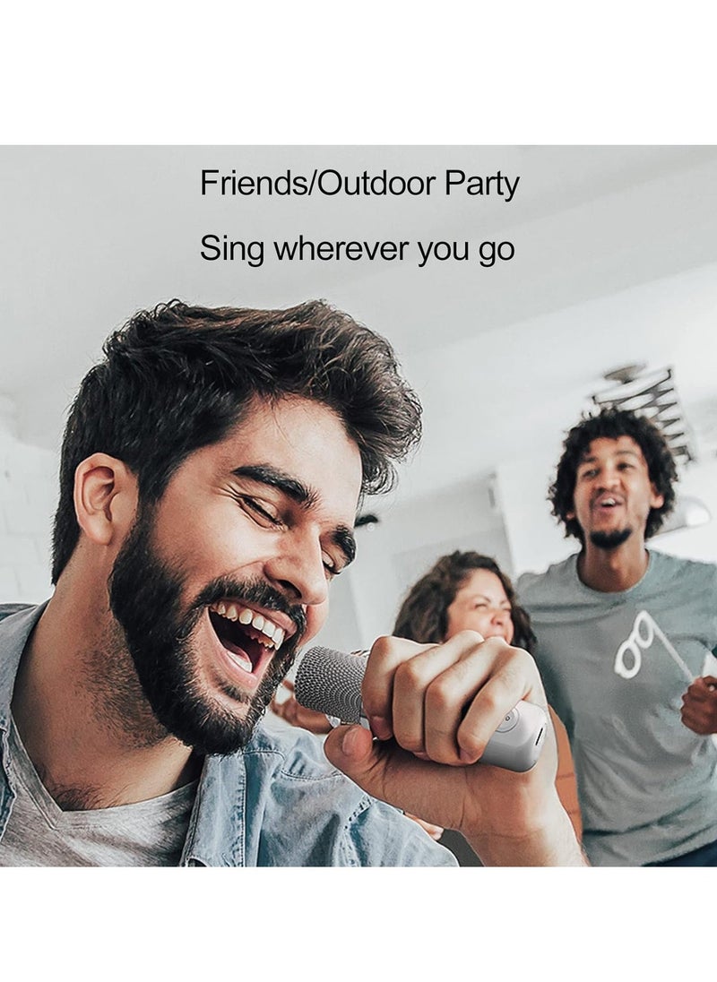 ELTRAZONE 1 Set Bluetooth Speaker with Microphone 5.0 USB Charging Wireless Speakers with Bluetooth Surround Sound Portable Speaker for Smart TV Microphone with Speaker for Singing Red - Image 3