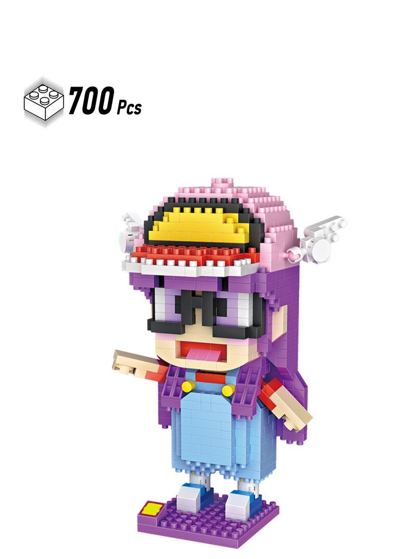 Loquat 700pcs Purple Hair Glasses Girl Model Set Building Blocks Leisure Stress Relief Assembly Toys Children Adult Home Decorations - Image 1