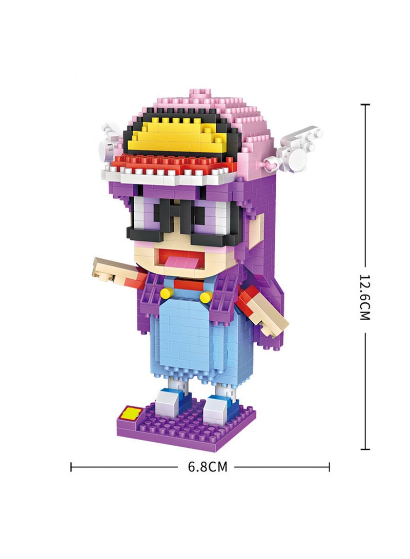 Loquat 700pcs Purple Hair Glasses Girl Model Set Building Blocks Leisure Stress Relief Assembly Toys Children Adult Home Decorations - Image 2